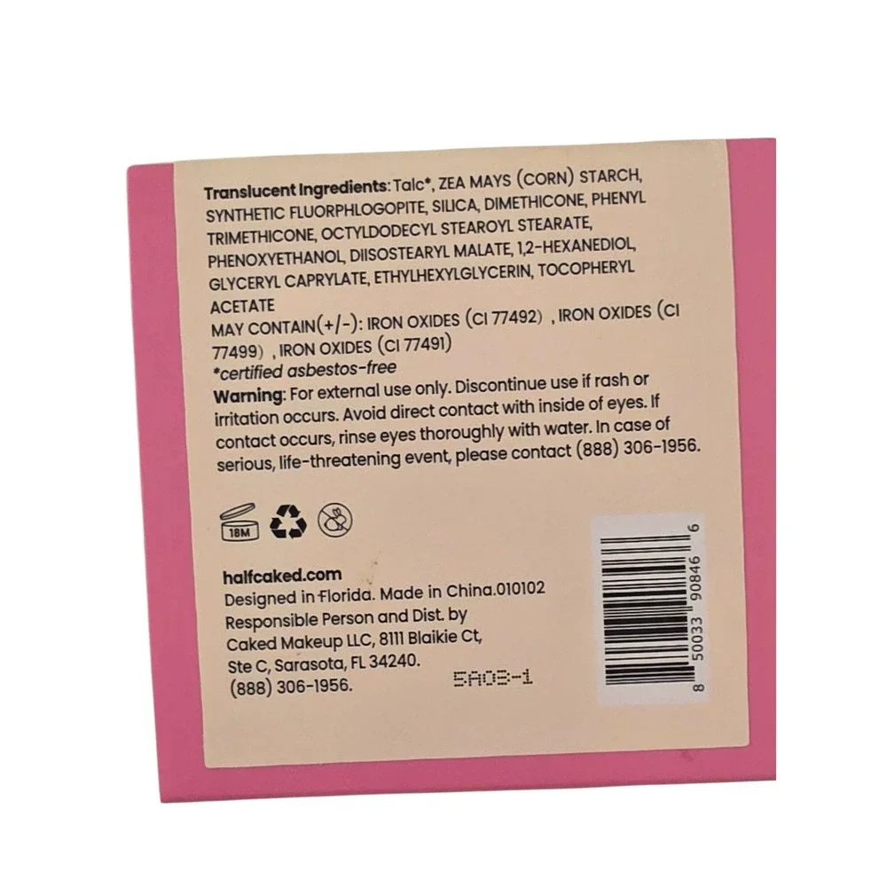 Half Caked Sealed Star Bright Translucent Loose Setting Powder Makeup 0.28 oz